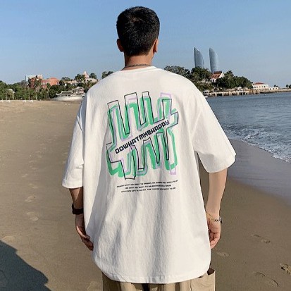 Áo thun tay ngắn in chữ phong cách Hàn Quốc 2021