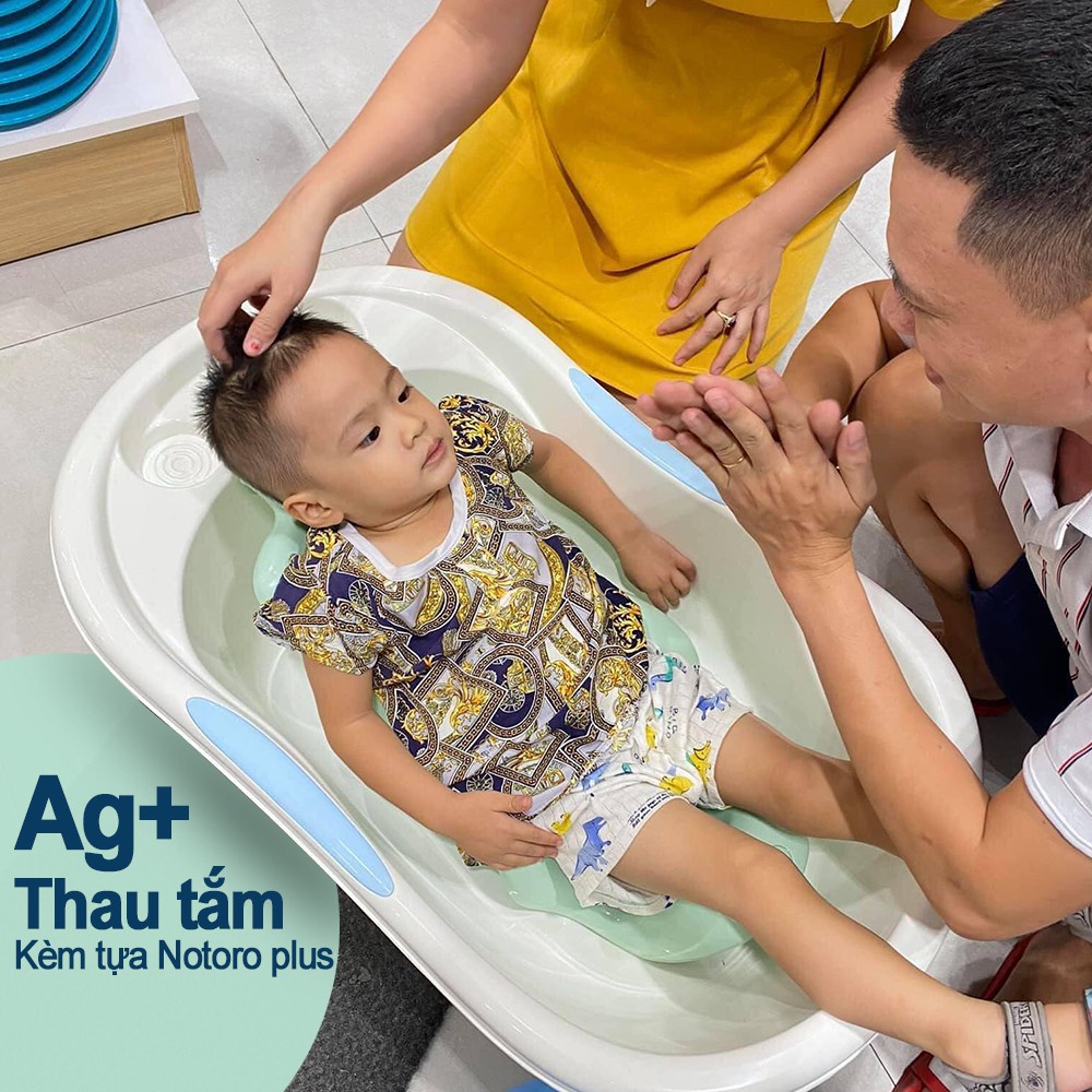 [Combo 4 món] Chậu tắm cho bé - thau tắm cho bé inochi size to 120l cho bé từ sơ sinh đến 8 tuổi Thị Nắng Store