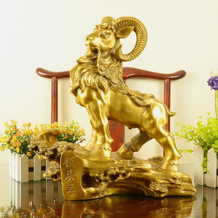 Tượng dê tam dương bằng đồng thau phong thủy Hồng Thắng