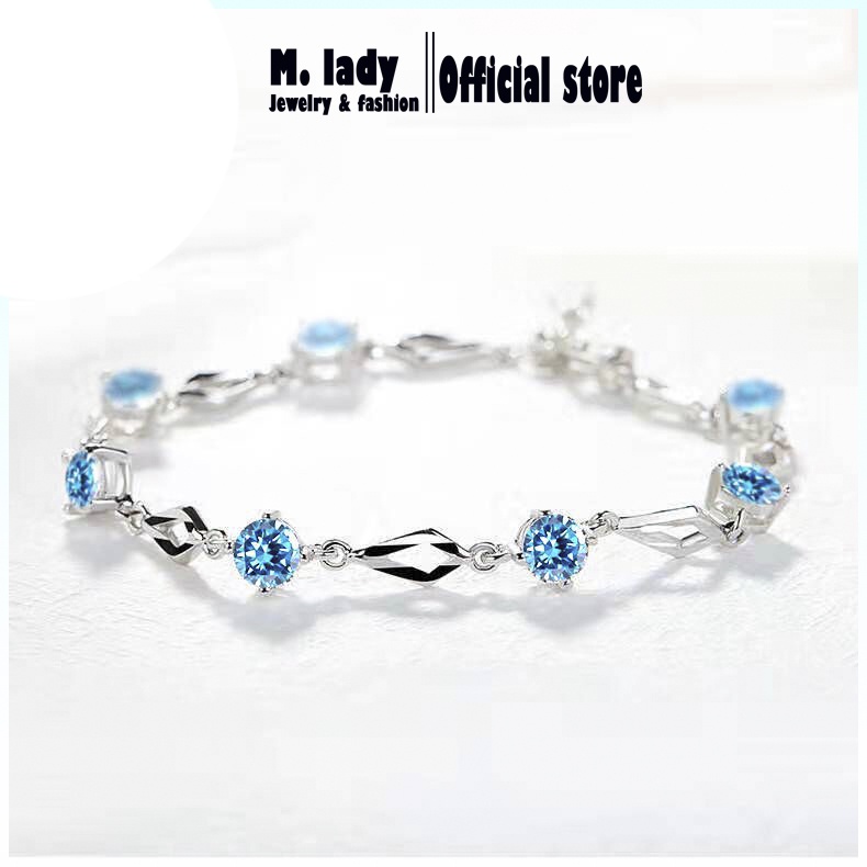 Lắc Tay Bạc Nữ mẫu Lăng Trụ Boudoir-Vòng Tay Bạc tự thiết kế của Sterling M.Lady Jewelry