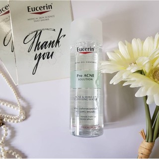 Eucerin Pro ACNE Solution Acne & Make-up Cleansing Water: Nước Tẩy Trang Da Mụn (200 ml)