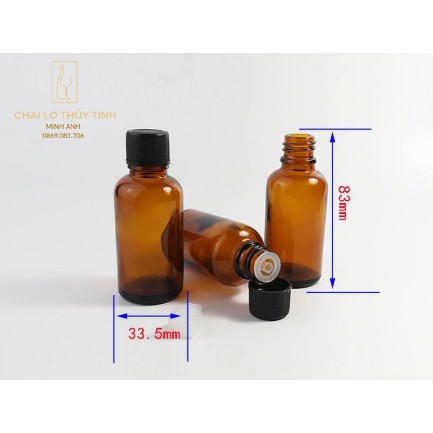 [ Giá sỉ chỉ từ 4k] Lọ thủy tinh nâu nắp nhựa - [SIÊU BỀN] - 5ml 10ml 15ml 20ml 30ml 50ml 100ml