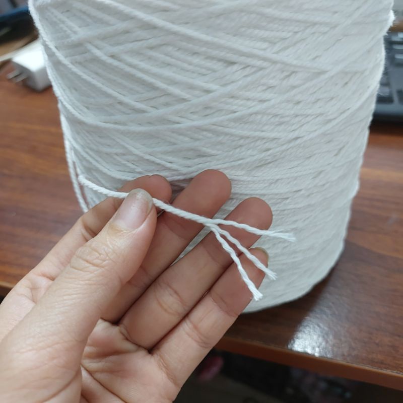 Dây thừng đan macrame , màu trắng tinh sz 1,5mm và 2,5mm
