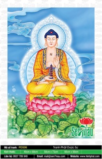 Tranh phật dược sư đã đính đá