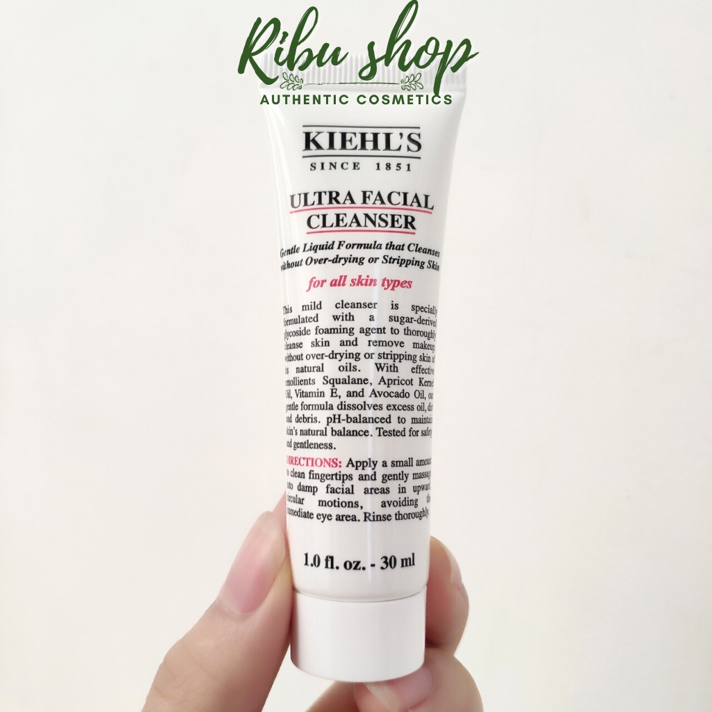 Set mỹ phẩm dưỡng da Kiehl's ultra facial minisize sữa rửa mặt 30ml, toner 40ml, kem dưỡng 7ml - Ribu shop