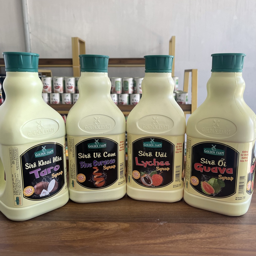Siro Golden Farm đủ hương can 2L