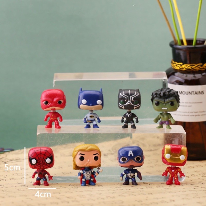 Mô hình hỗn hợp chibi funko Marvel siêu nhỏ