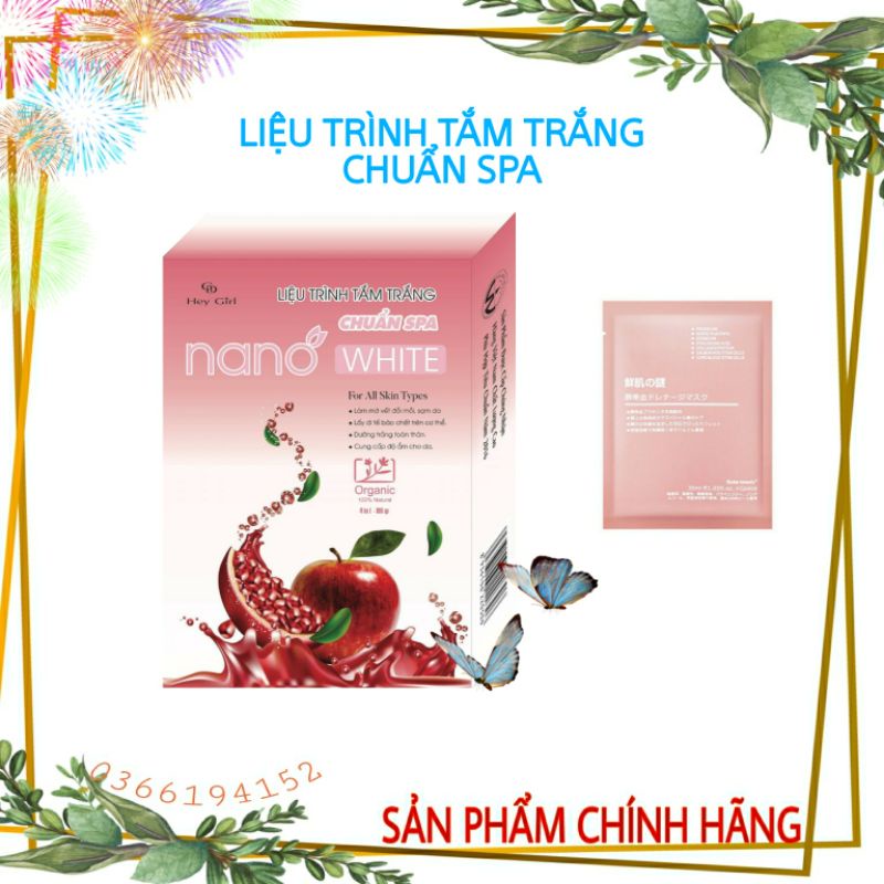 Tắm trắng body - truyền trắng  NANO WHITE ,mờ nám,tàn nhang, đốm đen, chống nắng, dưỡng da(chính hãng)