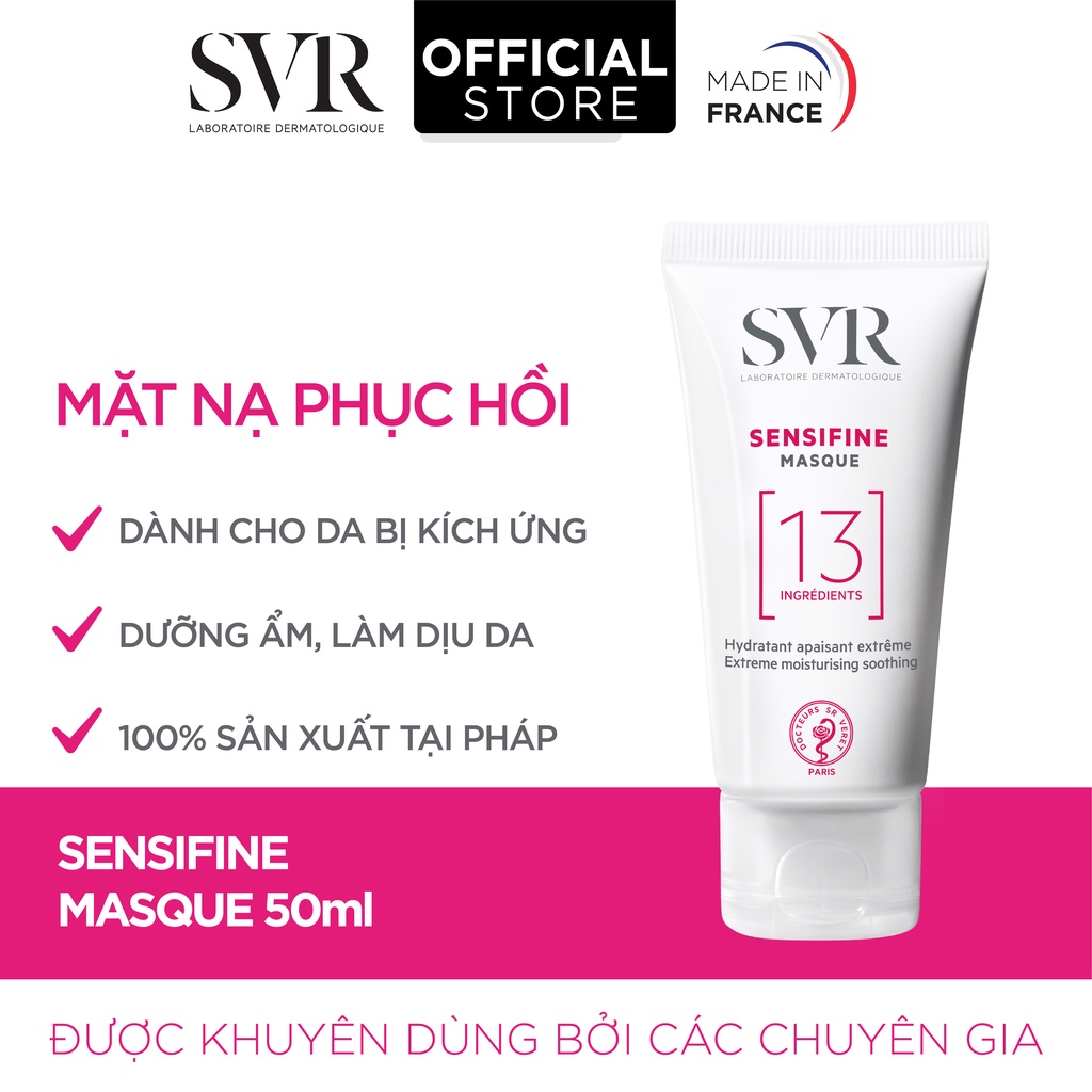 Kem dưỡng ẩm giúp làm da mềm dịu dành cho da khô và da bị kích ứng SVR SENSIFINE Masque 50ml