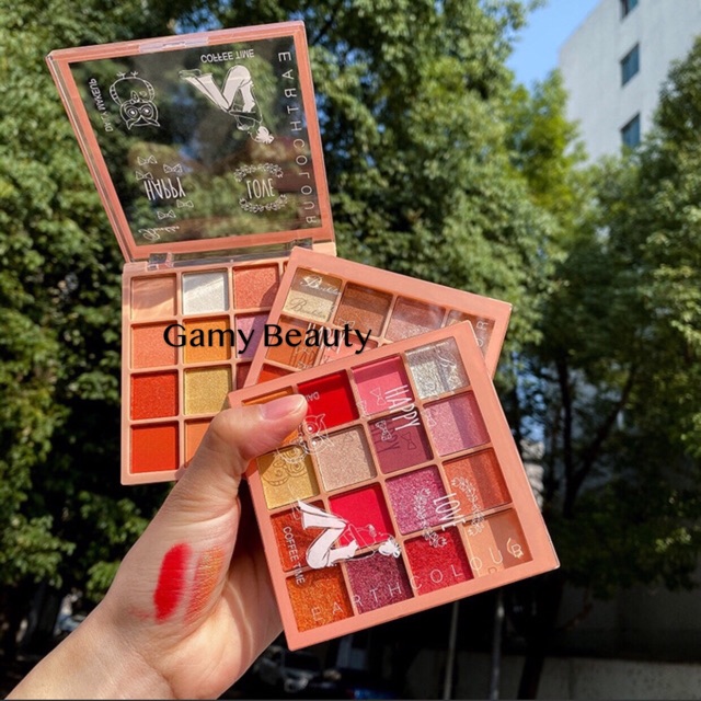 🍑 Bảng Phấn Nhũ Mắt EARTH COLOUR 16 Ô Hàng Nội Địa Trung