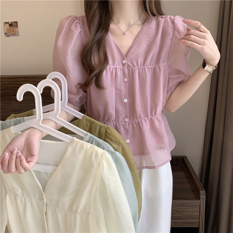 CZ4410 Áo ngắn tay nữ hè hàng nhập