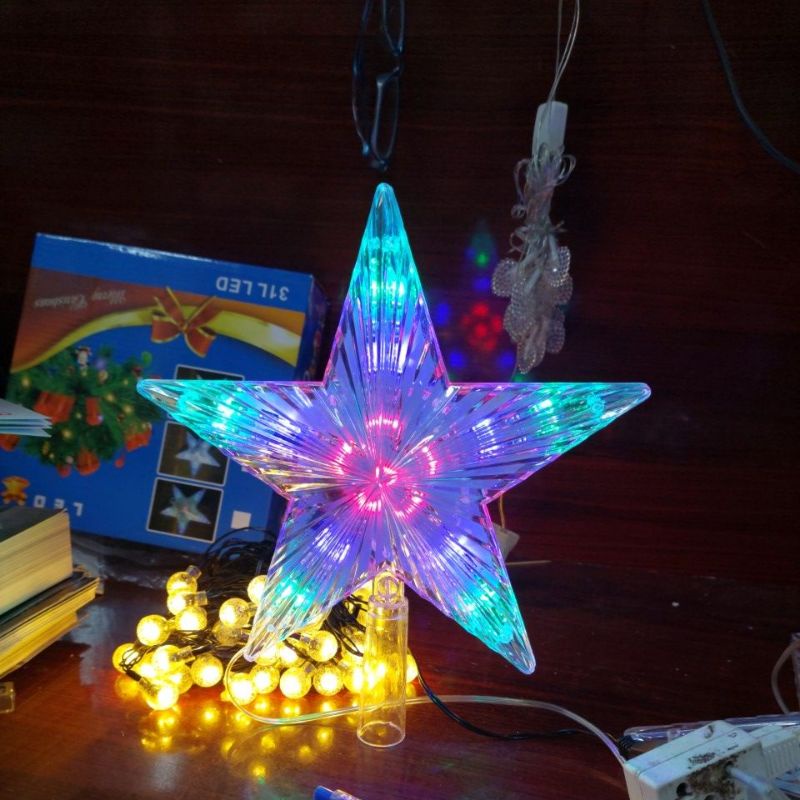 Đèn led ngôi sao gắn đỉnh cây thông ,đèn ngôi sao  trang trí noel
