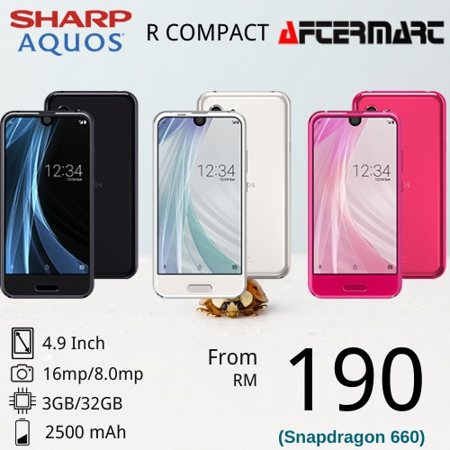 -GIẢM GIÁ MÙA DỊCH-  Điện Thoại Sharp Aquos R Compact SHV41 – Smartphone Nhỏ Gọn Có màn hình 120Hz rẻ nhất | WebRaoVat - webraovat.net.vn