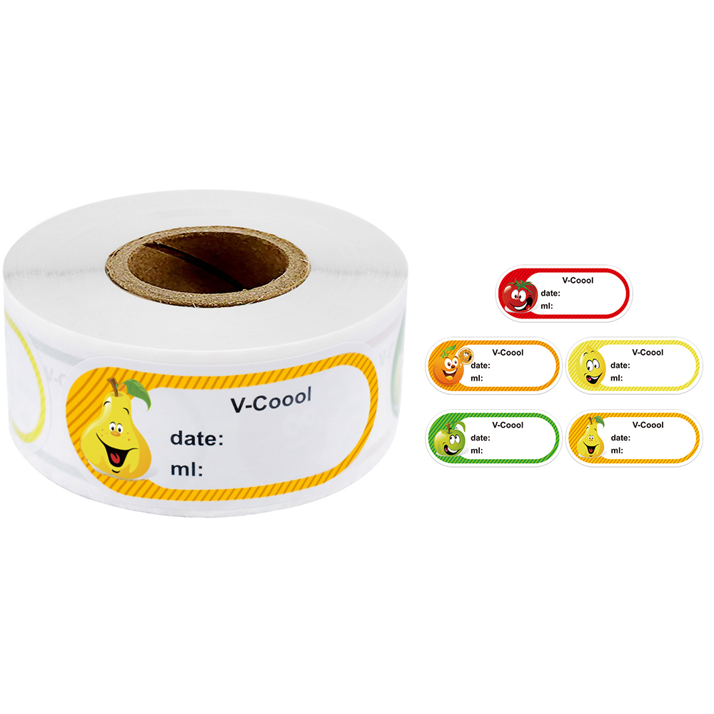 Set 250 nhãn dán Kraft họa tiết trái cây t trang trí bao thư diy xinh xắn tiện lợi