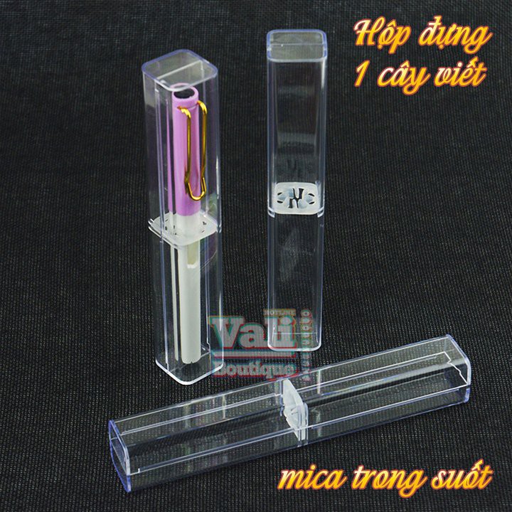 Hộp nhựa vuông đựng bút trong suốt dài - Hộp quà đựng bút nhựa cứng trong suốt