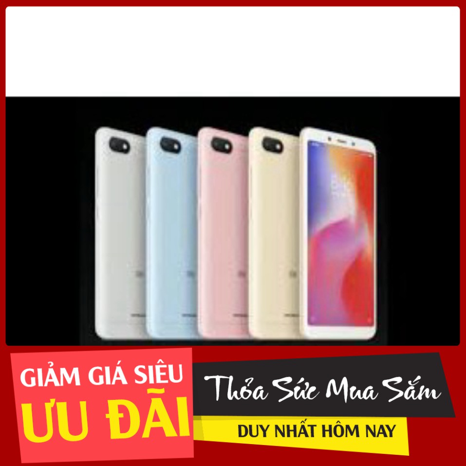NGÀY DUY NHẤT  điện thoại Xiaomi Redmi 6a 2sim ram 3G rom 32G mới Chính hãng, Có sẵn Tiếng Việt NGÀY DUY NHẤT