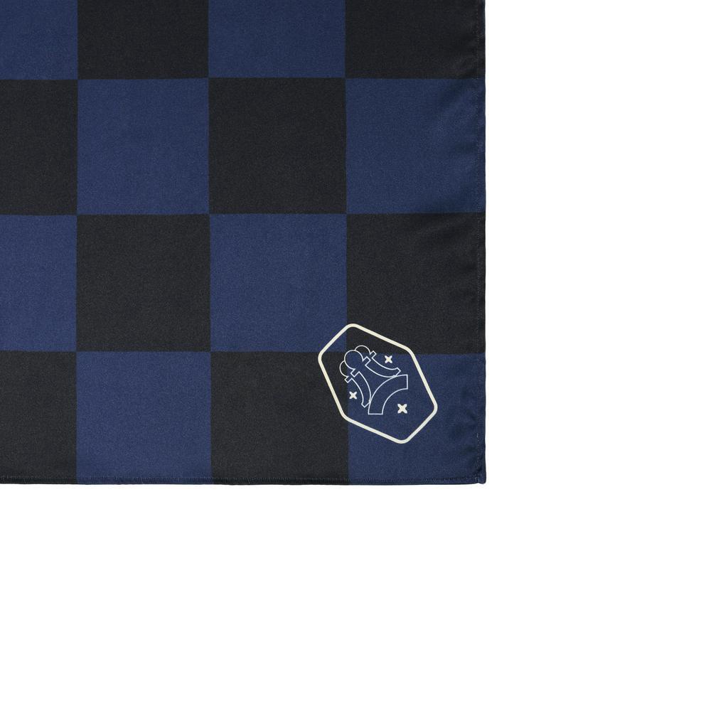 FRONT The Knight New Wave Square Scarf D523 - BLUE ♟ Khăn FRONT chất liệu lụa Latin màu xanh
