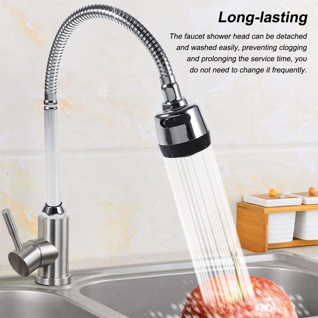 Đầu Vòi Xịt Nước Xoay 360 Độ Bằng Nhựa Và Inox Tiện Dụng DIY