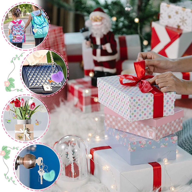 Set 126 Mặt Dây Chuyền Chất Liệu Da Acrylic Trong Suốt DIY