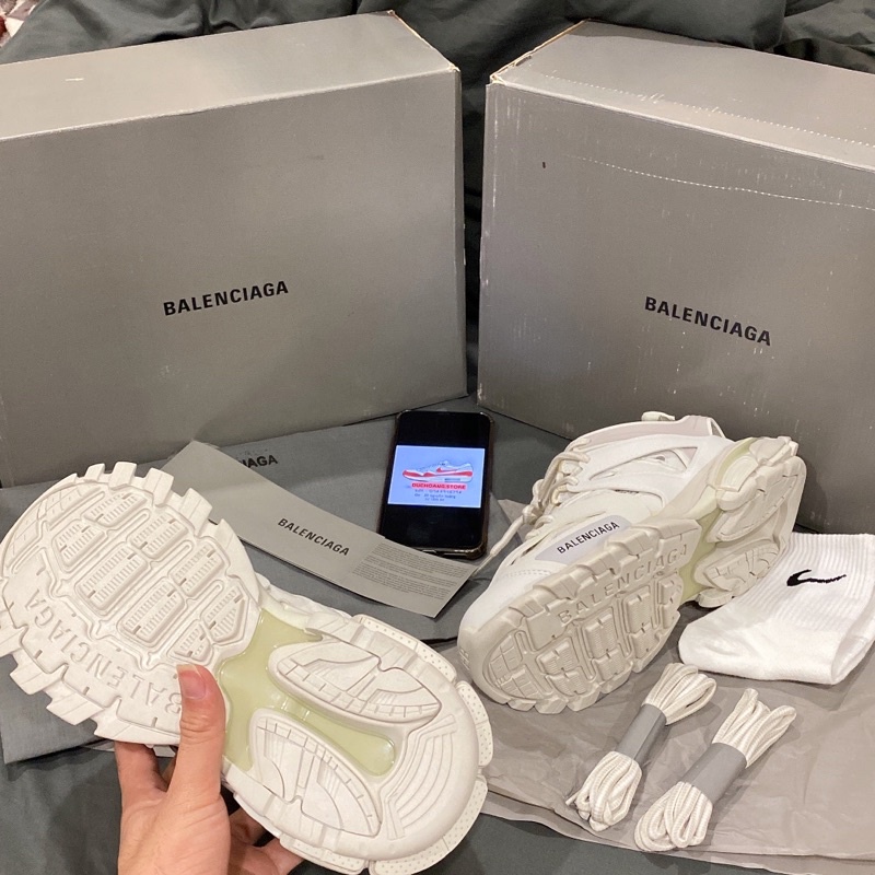 GIÀY BA.’LEN TRACK 3 WHITE LAI AU SC