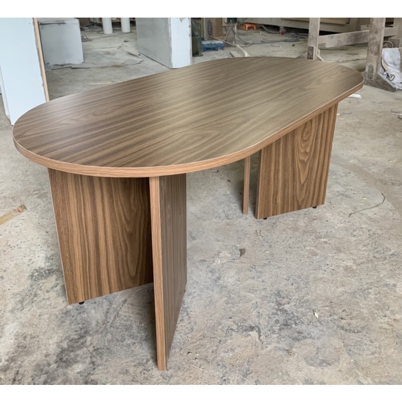 Bàn oval vân gỗ 100x50x45 #bànsofa