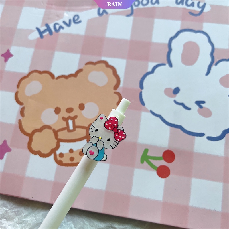 SANRIO 1 Bút Gel Ngòi 0.5mm Dạng Nhấn Họa Tiết Kuromi Kawaii Dễ Thương Làm Quà Tặng Cho Học Sinh