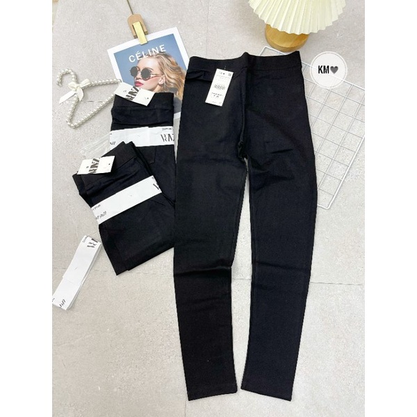 Quần legging dài nữ cạp cao gen bụng co giãn vải cotton Hàn cao cấp tôn dáng Quần Legging lưng cao ôm bó thể thao đi học