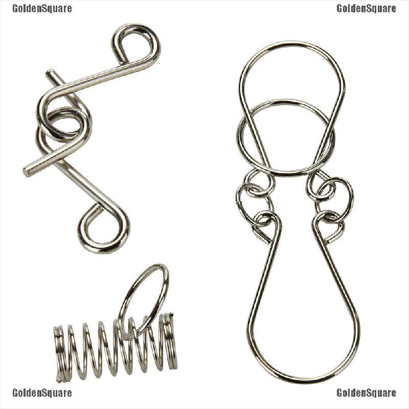 Set 8 Vòng Kim Loại Đồ Chơi Lắp Ráp Phát Triển IQ Cho Bé