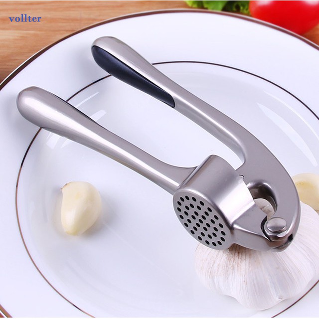 【VOLLTER】 Manual Garlic Press Crusher Handheld Ginger Mincer Zinc Alloy Squeezer Kitchen Household Garlic Chopper