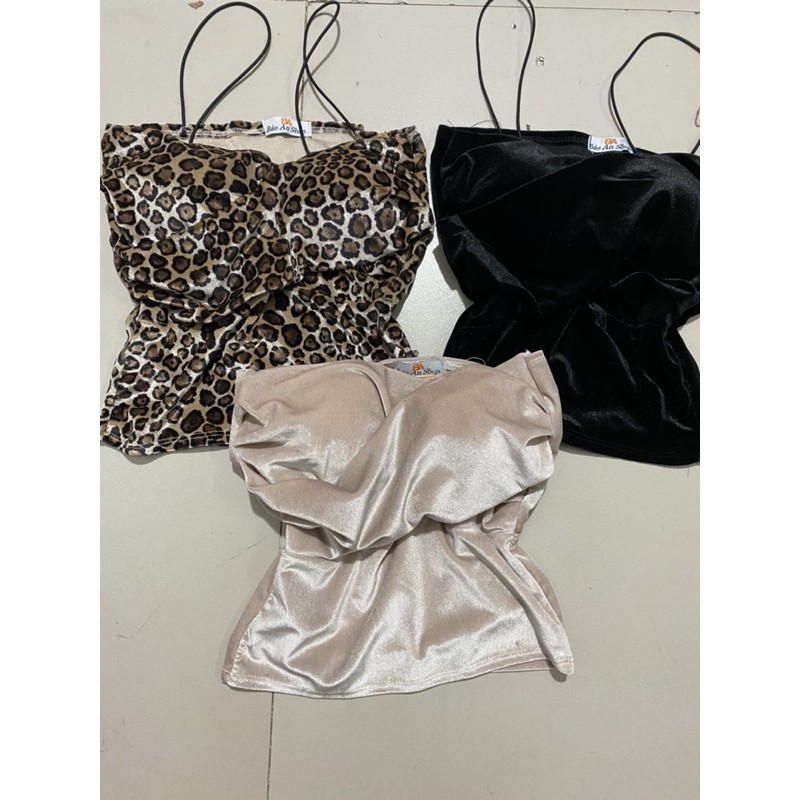 Áo 2 dây nữ kiểu xoắn ngực có mút lót form body croptop | BigBuy360 - bigbuy360.vn