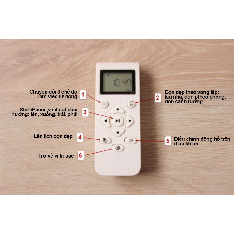 Điều khiển thay thế dành cho Robot hút bụi lau nhà Liectroux C30B