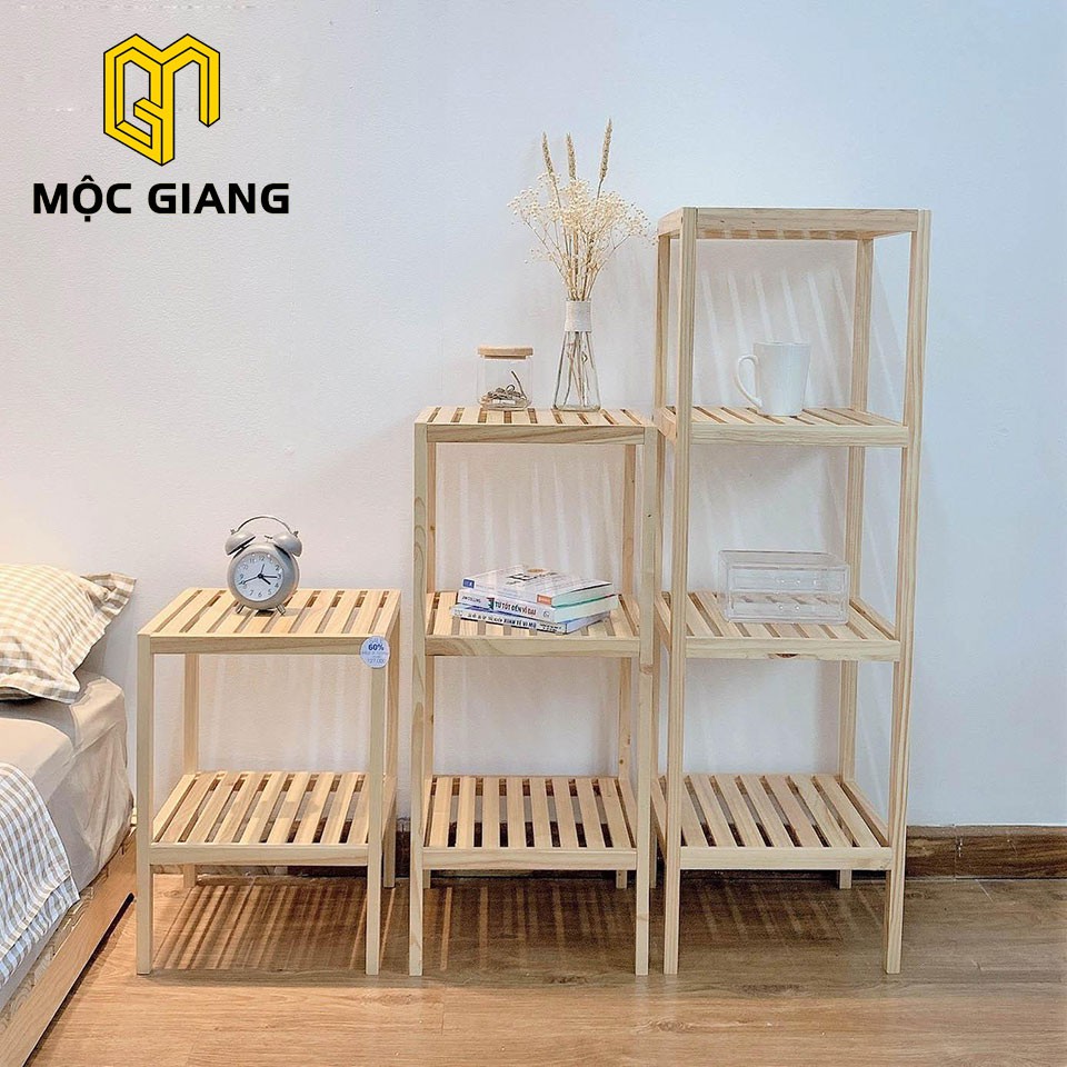 Kệ Vuông 4 Tầng Chất Liệu Gỗ Thông Mỹ - Hàng Xuất Khẩu Hàn Quốc | BigBuy360 - bigbuy360.vn
