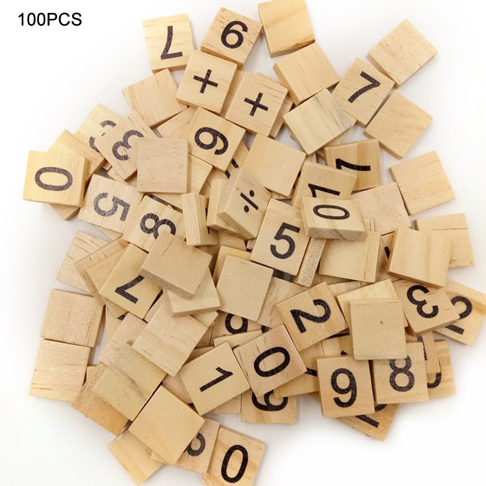 100 cái/gói 18x20mm bảng chữ cái khối 26 chữ cái tiếng anh in gỗ đồ chơi giáo dục cho trẻ học ngôn ngữ