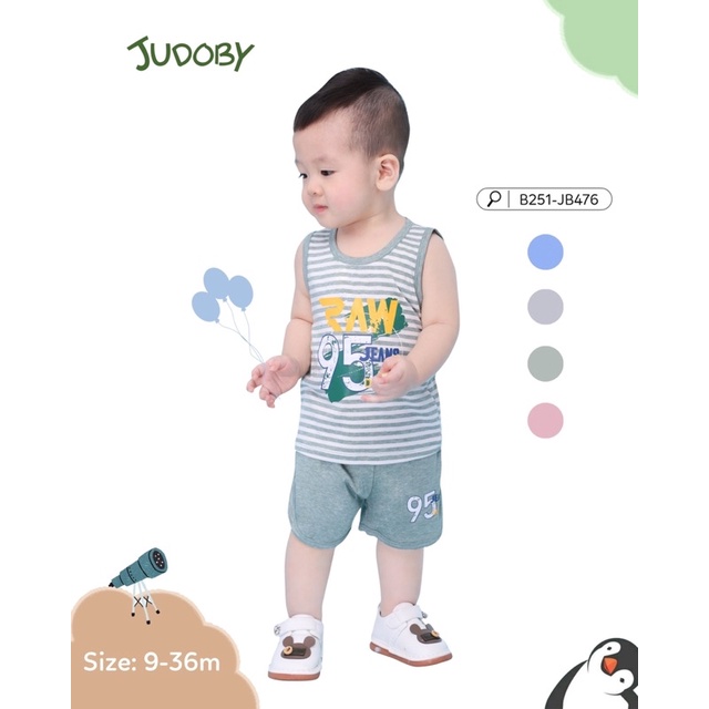 Bộ ba lỗ, sát nách, cộc tay Judoby - Dokma bé trai siêu mềm JB476
