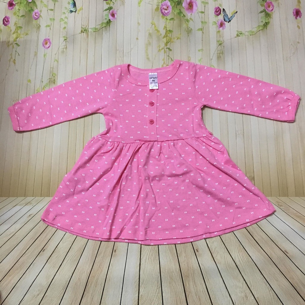 Váy carter bé gái dài tay size to 1-7T hàng đẹp chuẩn size bỏ shop