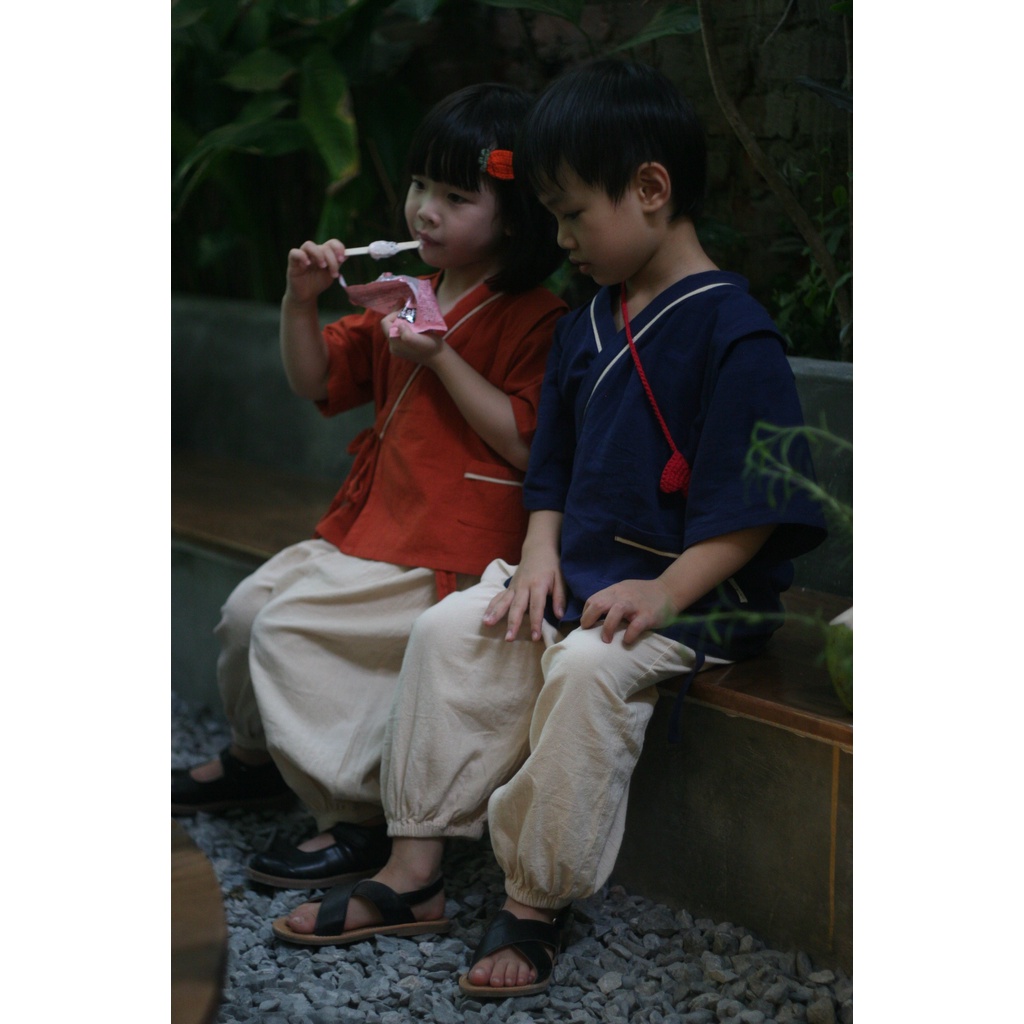 Áo yukata cara cho bé trai, bé gái chất mát  | Moon Ha Kids