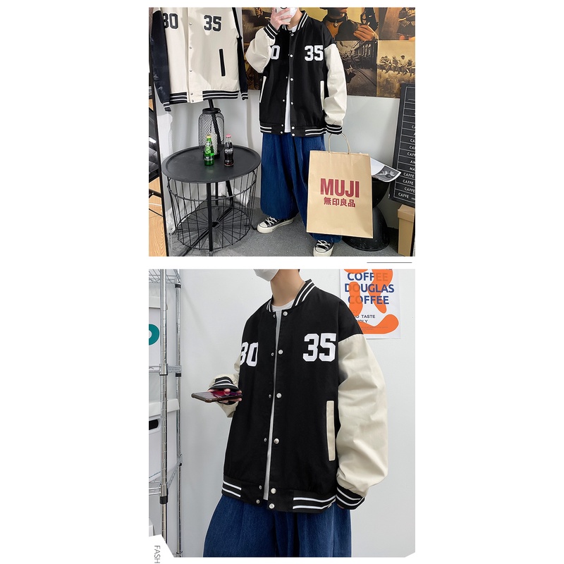 Áo khoác bóng chày AOKANG dáng rộng thời trang mùa hè năng động dành cho nam