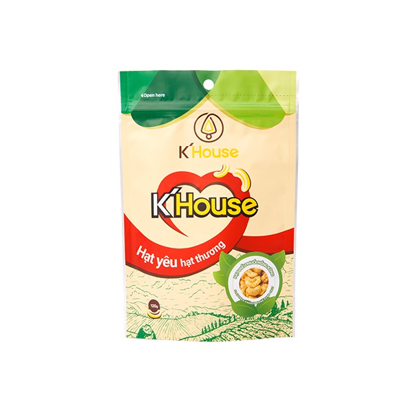 ✅ Hạt Điều Muối Hồng Kông K House [ Túi Zip 40,120 và 200g ]- Hạt Điều K'House Bình Phước Chất Lượng Cao