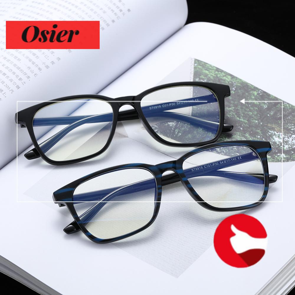 Mắt kính OSIER gọng retro chống ánh sáng xanh/UV400 chăm sóc mắt dùng máy tính thời trang xuân cho nam nữ