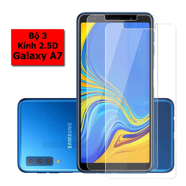 Bộ 3 kính cường lực Galaxy A7 2018 A750