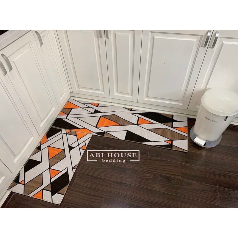 Thảm nhà bếp, thảm 3d {bộ 2 tấm 40*60 và 40*120}