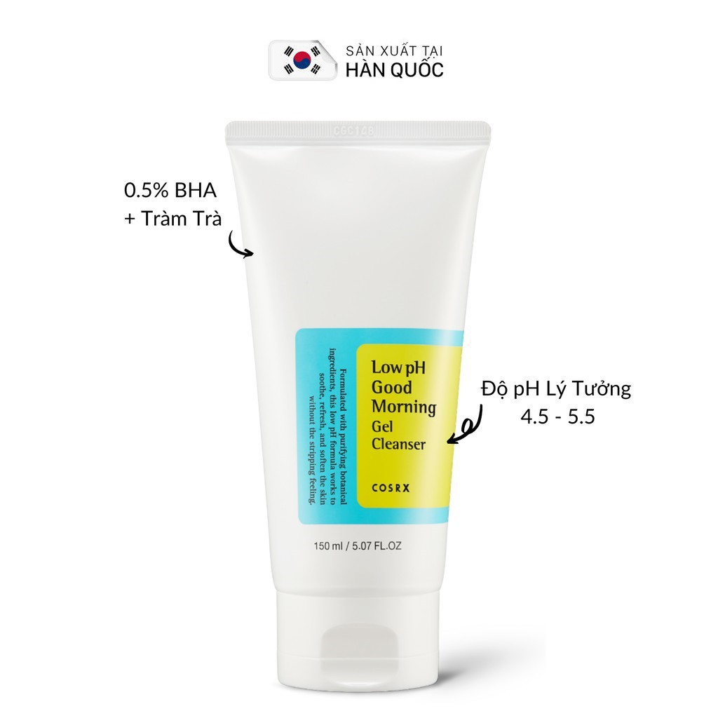 Sữa rửa mặt Cosrx Low Ph Good Morning Gel Cleanser 150ml | BigBuy360 - bigbuy360.vn