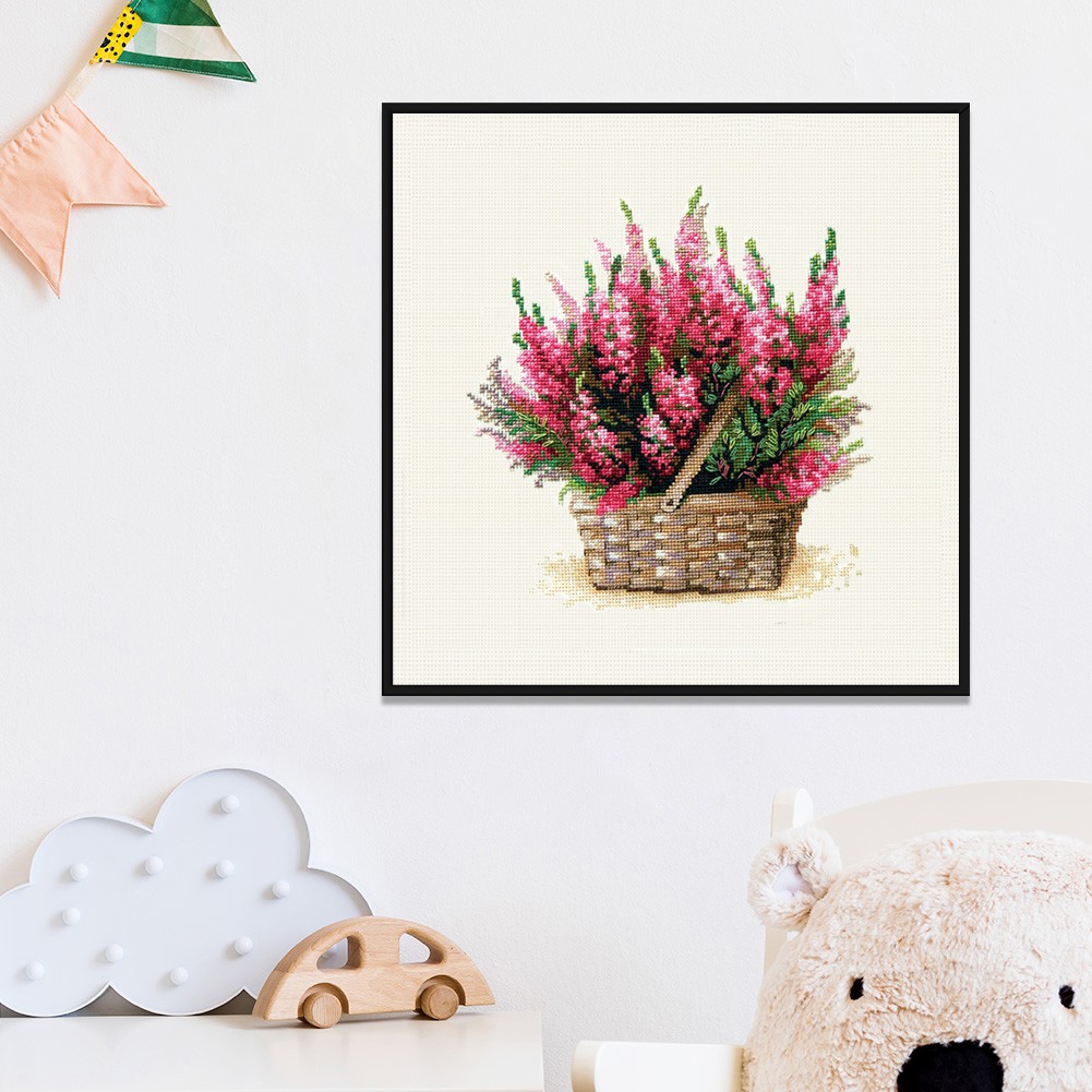 Bộ Tranh Thêu Chữ Thập Hình Hoa 11ct