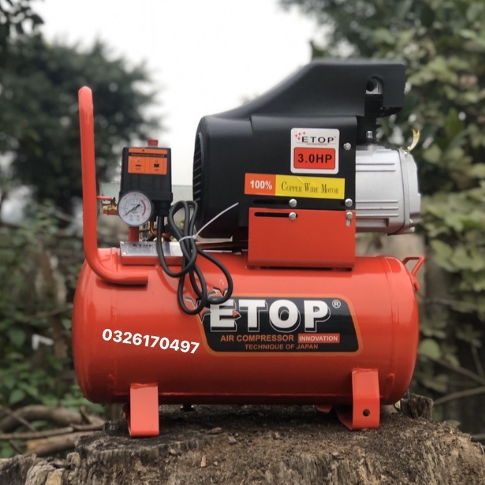 Máy nén khí có dầu Etop 30L 1500W| Máy nén khí sạch XH-3PF-100% lõi đông
