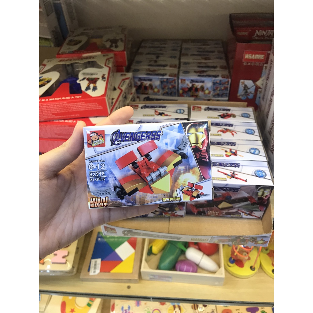 BỘ ĐỒ CHƠI XẾP HÌNH Mô Hình Lego Người Sắt, Lắp Ráp Mô Hình Iron Man