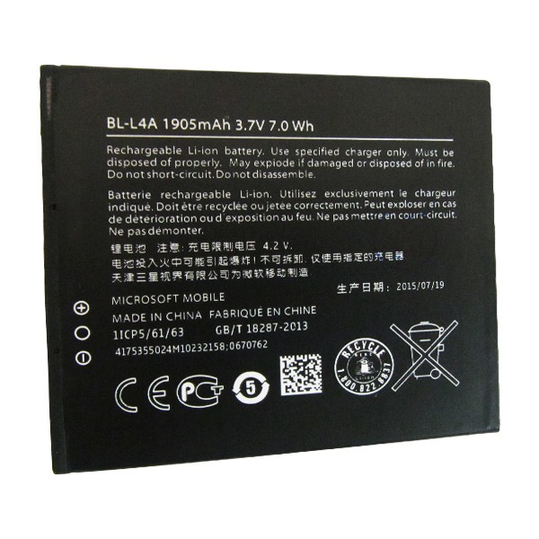 Pin xịn BL-L4A 1905 mAh cho Nokia Lumia 535/540/830 1905