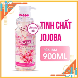 Sữa Tắm Thơm Mịn Da JOJOBA  AVATAR , cấp ẩm, dưỡng da Nhật Bản Cánh Hoa Anh Đào
