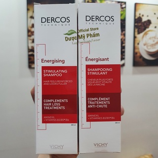 [CHÍNH HÃNG] Dầu gội ngăn ngừa rụng tóc Vichy Dercos Energising Shampoo Hairloss 200ml, giúp tóc dày mượt hơn- Dercos đỏ