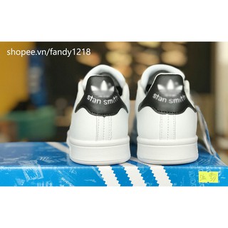 Giày Thể Thao Stan Smith Gót Đen Full Box