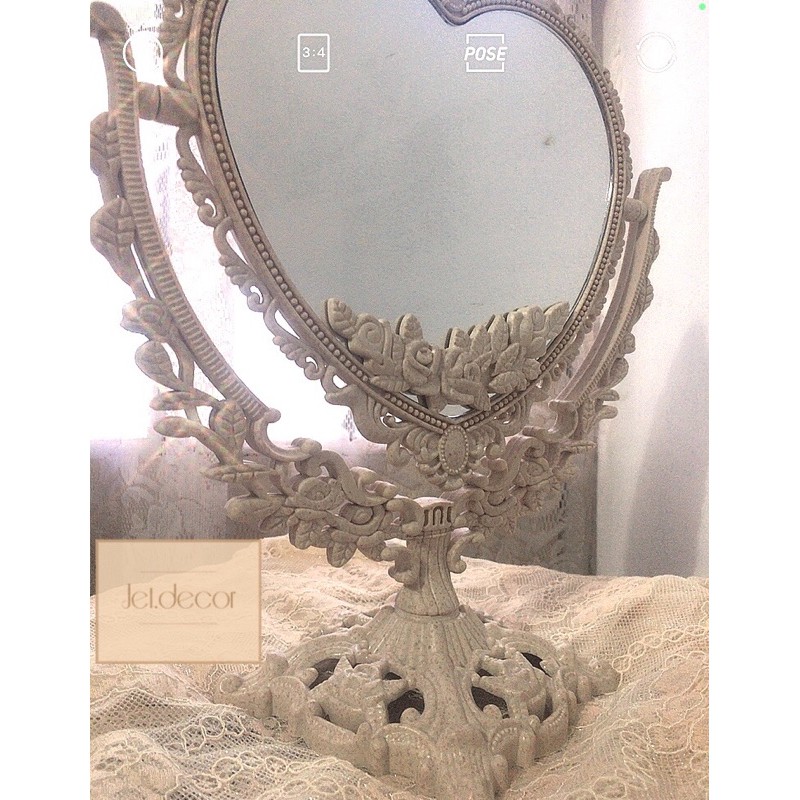 Gương để bàn decor kiểu dáng vintage